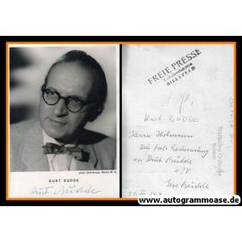 Autogramm Komponist | Kurt BUDDE | 1960er (Portrait SW) Dührkoop
