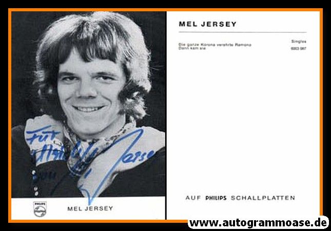 Autogramm Schlager | Mel JERSEY | 1971 "Die Ganze Korona" (Philips)
