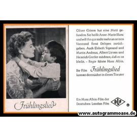 Filmpostkarte | Anne-Marie BLANC + Oliver GRIMM | 1954 "Frühlingslied" DLF