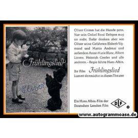 Autogramm Film | Oliver GRIMM | 1954 "Frühlingslied" (DLF) Kinderstar