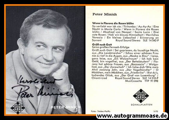 Autogramm Klassik | Peter MINICH | 1970er (Portrait SW) Telefunken