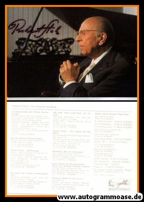 Autogramm Komponist | Robert STOLZ | 1970er (Portrait Color) Eurodisc 2