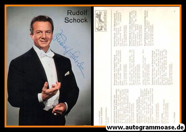 Autogramm Klassik | Rudolf SCHOCK | 1960er (Portrait Color Electrola) Diskografie