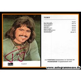 Autogramm Schlager | TONY | 1971 "Hey Heut Nacht" (Portrait Color Fontana)