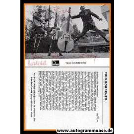 Autogramme Schlager | TRIO SORRENTO | 1970er (Portrait SW) Fontana