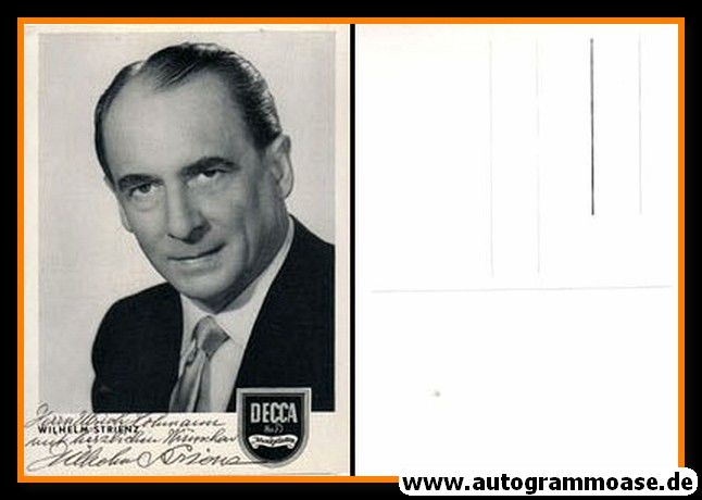 Autogramm Klassik | Wilhelm STRIENZ | 1960er (Portrait SW Decca)