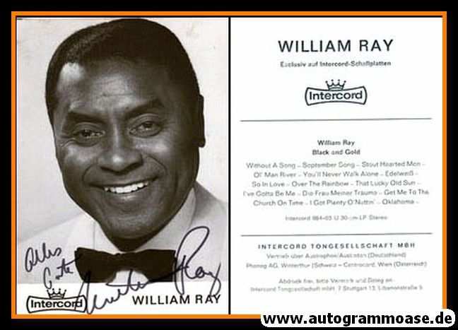 Autogramm Klassik / Film | William RAY | 1970er "Black And Gold" (Intercord)