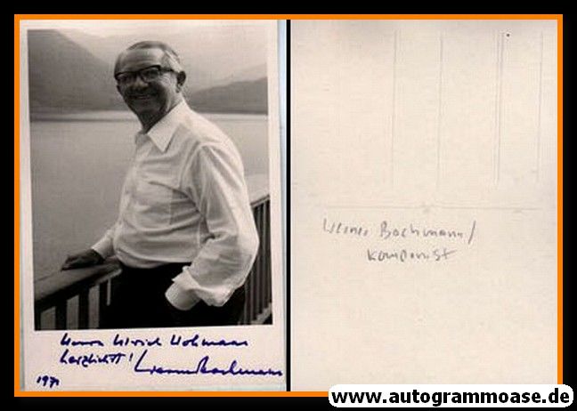 Autogramm Komponist | Werner BOCHMANN | 1970er (Portrait SW)