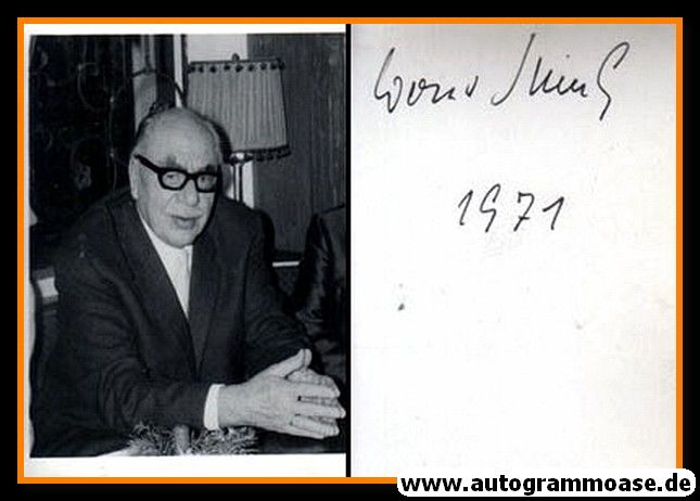 Autogramm Literatur | Werner ILLING | 1970er Foto (Portrait SW)