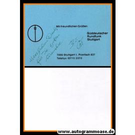 Autogramm TV | SDR | Günter FREUND | 1980er (Portrait SW Rüdel) + Visitenkarte