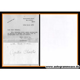 Autogramm Literatur | Agatha CHRISTIE | 1970 (Autograph + Brief)