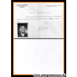 Autogramm Literatur | Albert HOCHHEIMER | 1973 (Foto + Brief)