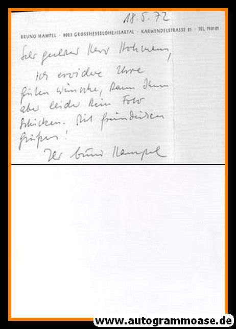 Brief Literatur | Bruno HAMPEL (1972)