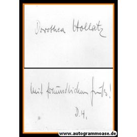 Autograph Literatur | Dorothea HOLLATZ