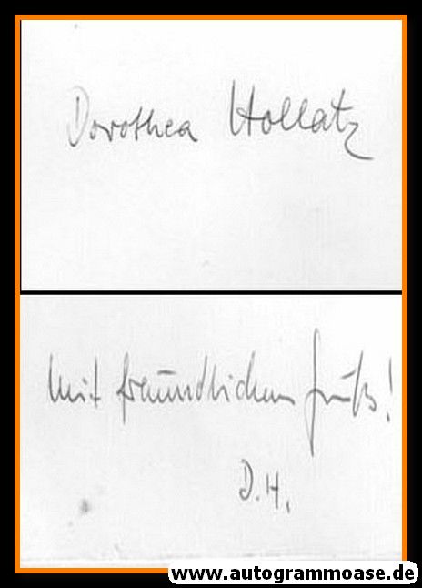 Autograph Literatur | Dorothea HOLLATZ