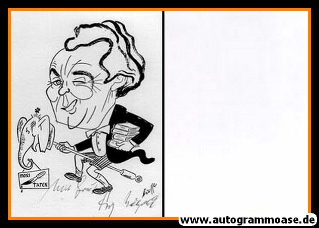 Autogramm Literatur | Fritz NÖTZOLDT | 1960er (Karikatur Moritat)