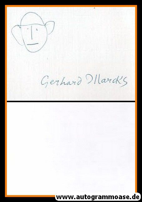 Autogramm Kunst | Gerhard MARCKS (Autograph + Zeichnung)
