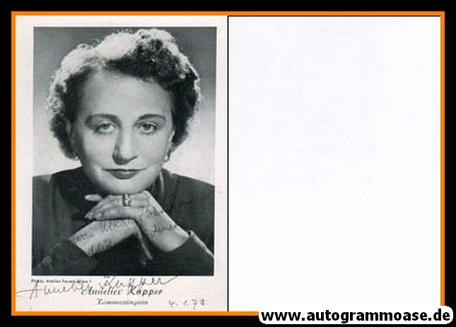 Autogramm Klassik | Annelies KUPPER | 1960er (Portrait SW) Fayer