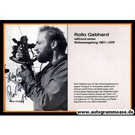 Autogramm Segeln | Rollo GEBHARD | 1960er (Portrait SW)