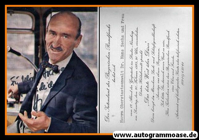 Autogramm TV | ARD | Hans SACHS | 1970er "Was Bin Ich"