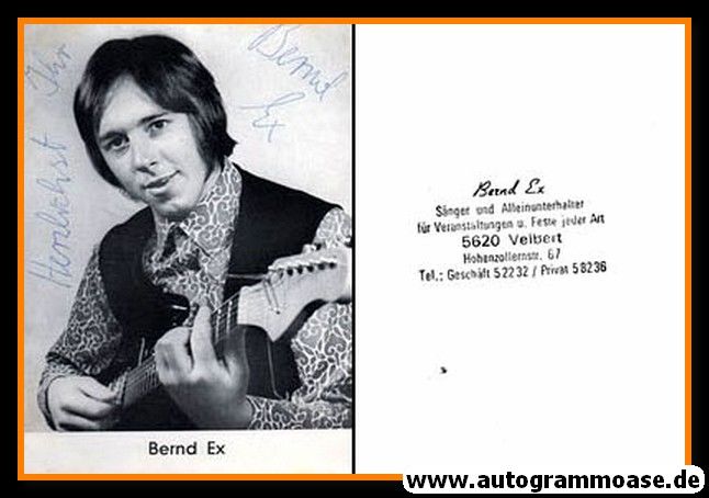 Autogramm Schlager | Bernd EX | 1970er (Portrait SW)