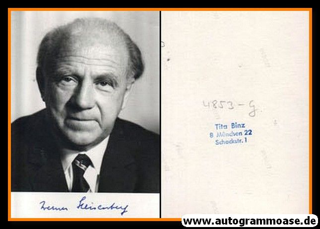 Autogramm Wissenschaft | Werner HEISENBERG | 1970er (Portrait SW Titz) Nobelpreisträger
