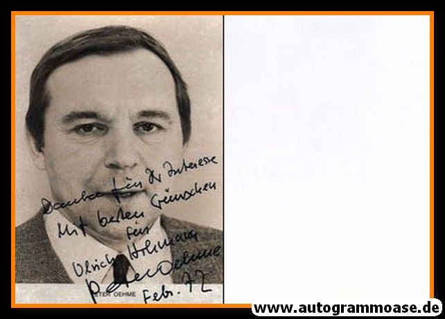 Autogramm Schauspieler | Peter OEHME | 1970er (Portrait SW)