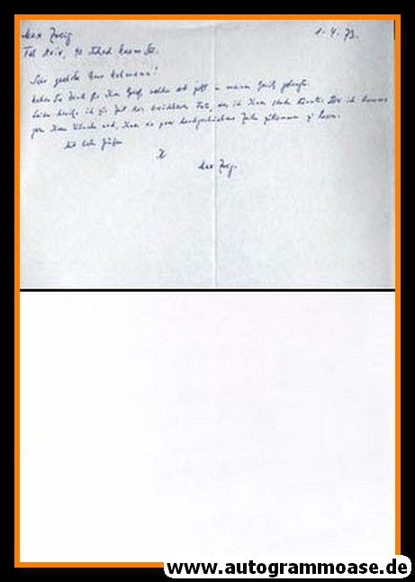 Autogramm Literatur | Max ZWEIG | 1973 (Brief)