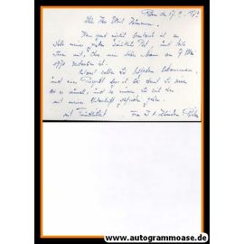 Autogramm Literatur | Hans ZBINDEN | 1973 (Brief von Ehefrau)