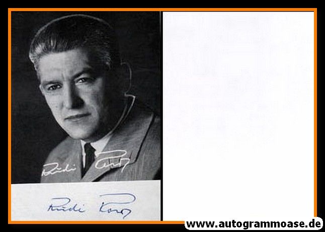 Autogramm Schauspieler | ??? Rudi Rong | 1970er (Portrait SW) 2021-00034