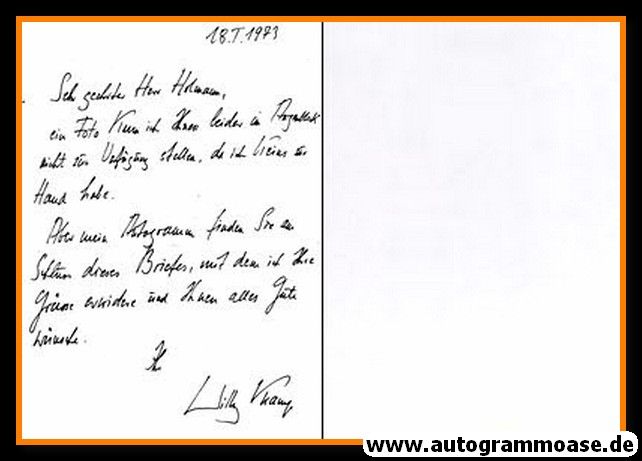 Autogramm Literatur | Willy KRAMP | 1973 (Brief)