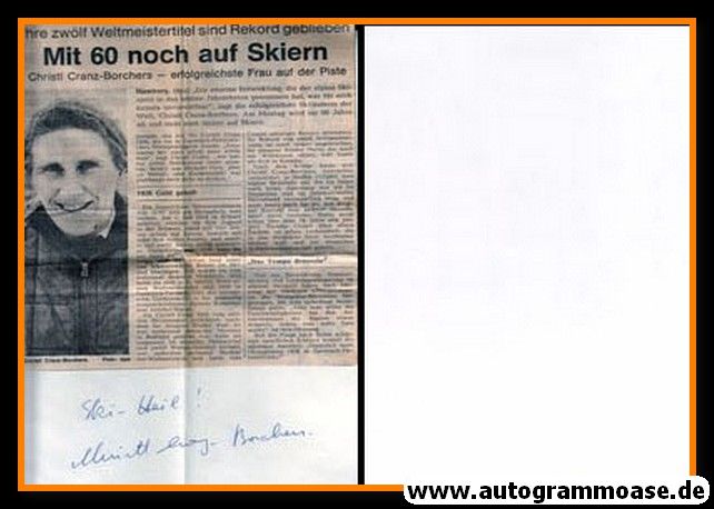 Autogramm Ski Alpin | Christl CRANZ | 1970er (Portrait SW)
