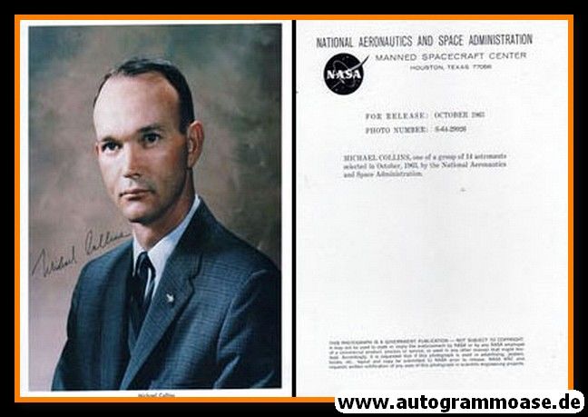 Autogramm Raumfahrt (NASA) | Michael COLLINS | 1963 Druck (Portrait Color XL)
