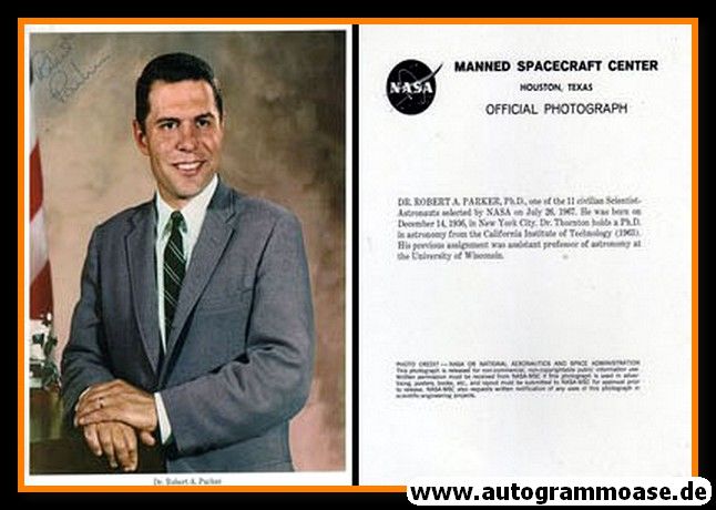 Autogramm Raumfahrt (NASA) | Robert A. PARKER | 1970er (Portrait Color XL)
