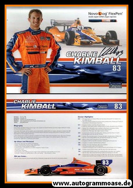 Autogramm IndyCar | Charlie KIMBALL | 2010 (Collage XL) Chip Ganassi