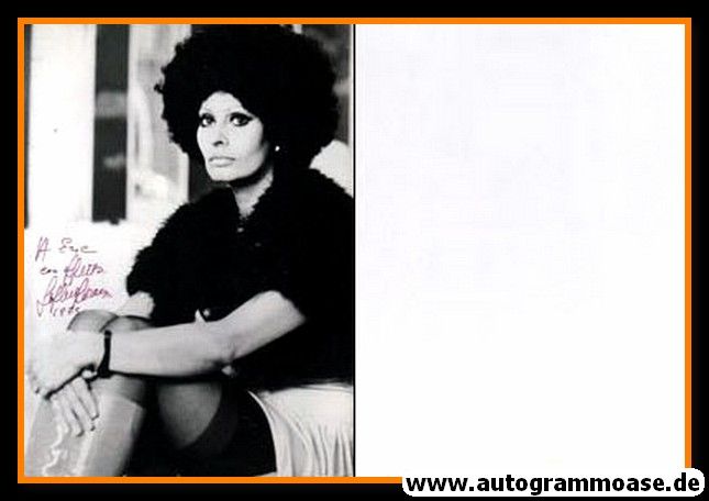 Autogramm Film (Italien) | Sophia LOREN | 1975 Foto "La Pupa Del Gangster"