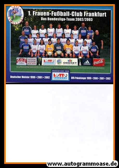 Mannschaftskarte Fussball (D) | 1. FFC Frankfurt | 2002 (XL)