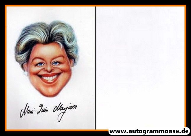 Autogramm Schauspieler | Marie-Luise MARJAN | 2000er (Karikatur XL) 1
