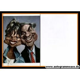 Autogramm Schauspieler | Uschi GLAS | 2000er (Karikatur XL) mit Juhnke