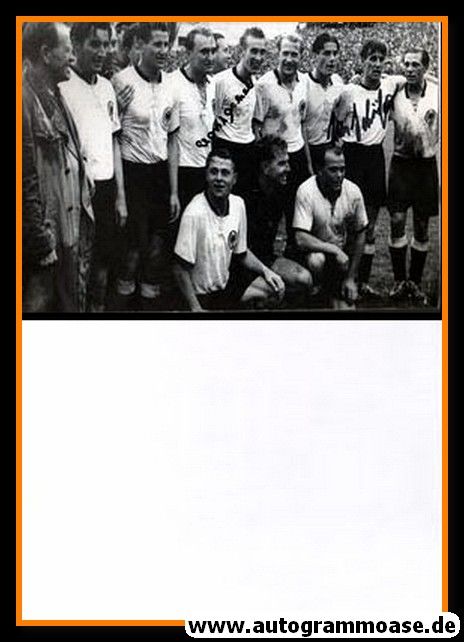 Mannschaftsbild Fussball | DFB | 1954 WM + 3 AG (Eckel, Schäfer, Walter)
