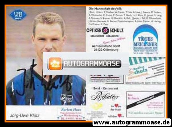 Autogramm Fussball | VfB Oldenburg | 1996 | Jörg-Uwe KLÜTZ
