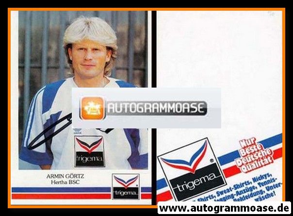 Autogramm Fussball | Hertha BSC Berlin | 1991 | Armin G&Ouml;RTZ