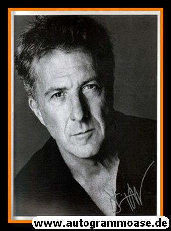 Autogramm Film (USA) | Dustin HOFFMAN | 1990er Druck (Portrait SW)