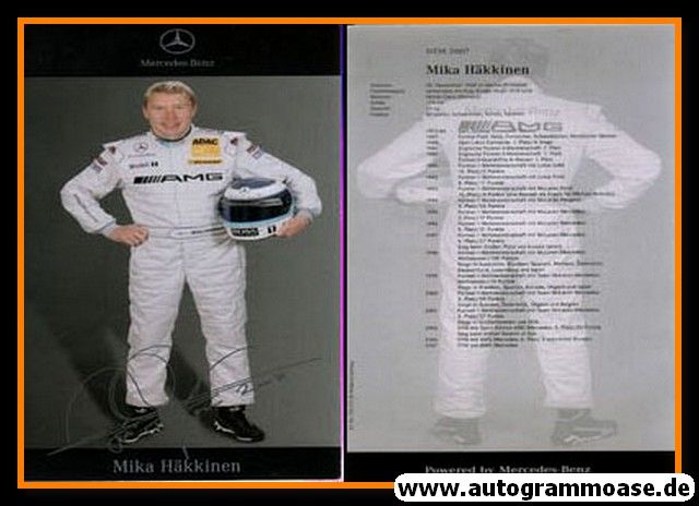 Autogramm Tourenwagen | Mika HÄKKINEN | 2007 Druck (DTM)