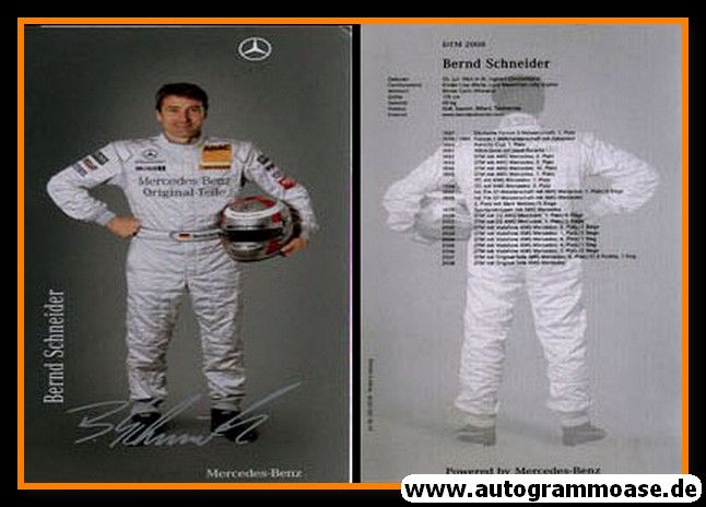Autogramm Tourenwagen | Bernd SCHNEIDER | 2008 Druck (DTM)