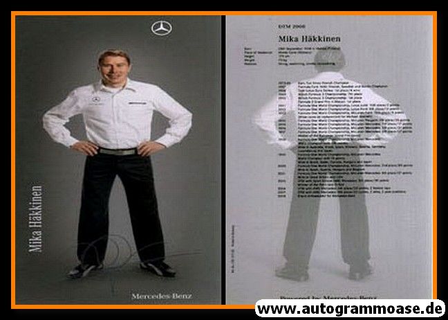 Autogramm Tourenwagen | Mika HÄKKINEN | 2008 Druck (DTM)
