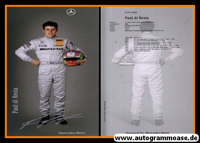 Autogramm Tourenwagen | Paul DI RESTA | 2008 Druck (DTM)