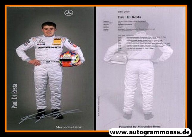 Autogramm Tourenwagen | Paul DI RESTA | 2009 Druck (DTM)