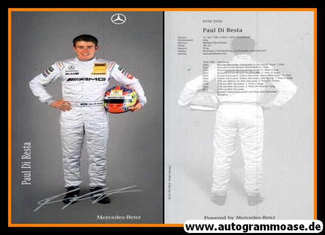 Autogramm Tourenwagen | Paul DI RESTA | 2010 Druck (DTM)