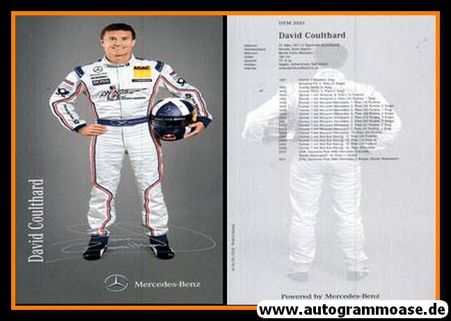 Autogramm Tourenwagen | David COULTHARD | 2011 Druck (DTM)